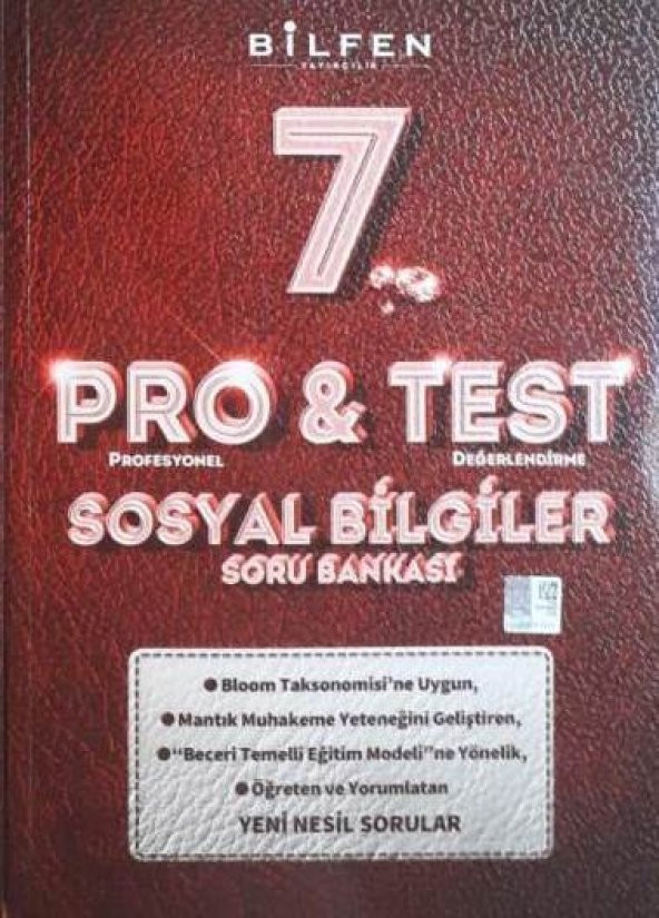 Bilfen 7.Sınıf Sosyal Bilgiler Pro-Test Soru Bankası
