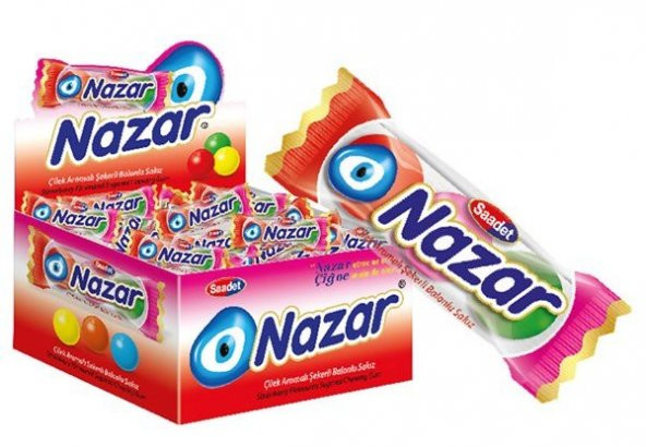 Nazar Sakız 3 lü 100 Adet Çilek