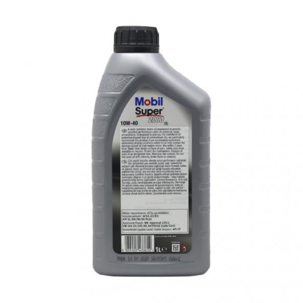 Mobil Super 2000 10W-40 1 Lt Yarı Sentetik Motor Yağı - Resim 4
