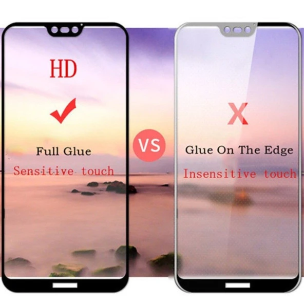 Xiaomi Redmi 7 5D Ekran Koruyucu Kırılmaz Cam Tam Kaplayan - 6
