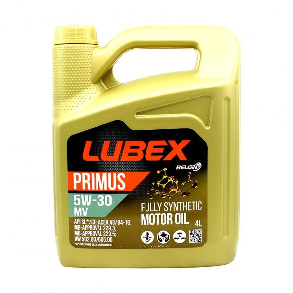 Lubex Primus MV 5W-30 4 Lt Tam Sentetik Motor Yağı - 2