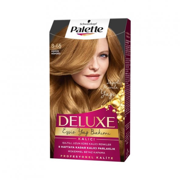 Palette Deluxe Kit Saç Boyası  8-65 Kahve Köpüğü