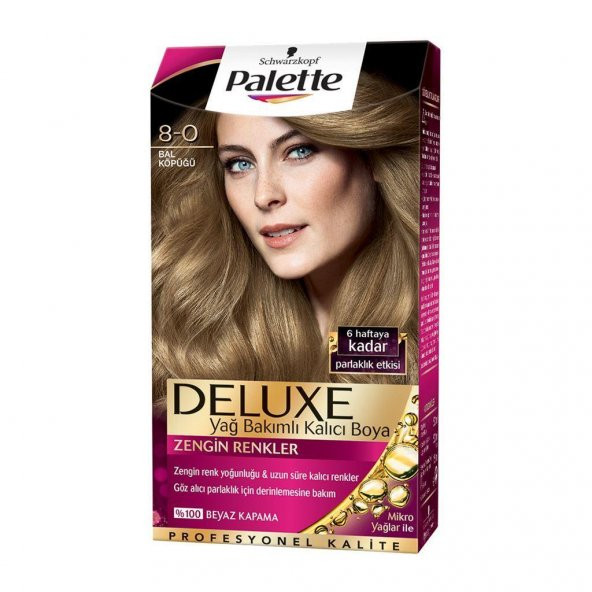 Palette Deluxe Kit Saç Boyası  8-0 Bal Köpüğü