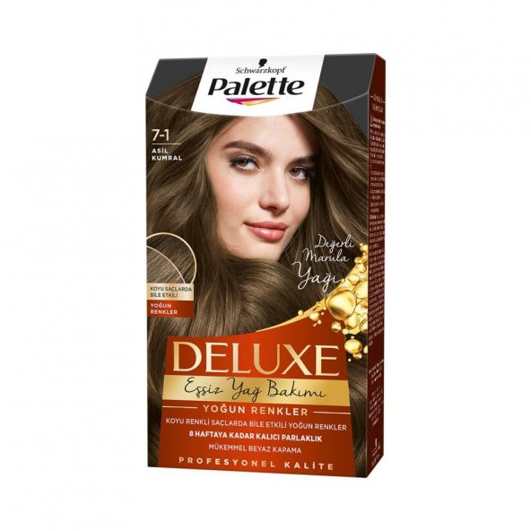 Palette Deluxe Kit Saç Boyası  7-1 Asil Kumral
