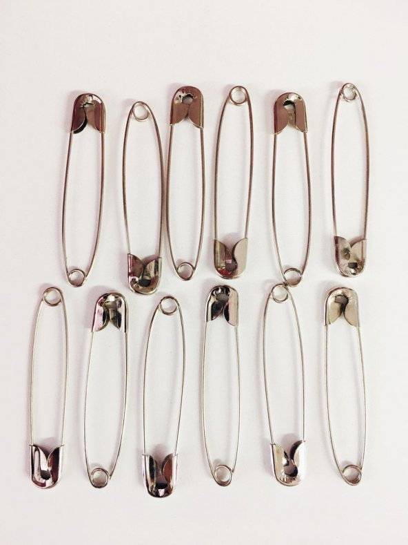 ÇATAL ÇENGELLİ İĞNE 12Lİ GÜMÜŞ 4,5 CM