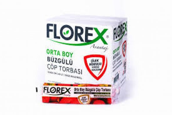 Florex Çilek Kokulu 55x60 Orta Boy Çöp Poşeti / Torbası 25 Rulo