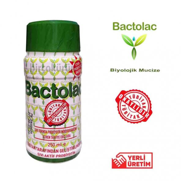 Bactolac Konsantre Sıvı Probiyotik 250 ml. Tübitak Onaylı - 25 Servis