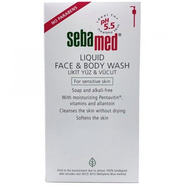 Sebamed Likit Yüz   Vücut Temizleyici 1000 ml - Hassas Ciltler İçin