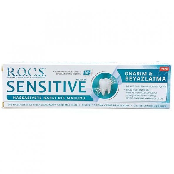 Rocs Sensitive Repair Whitening Beyazlatıcı Diş Macunu 75 Ml