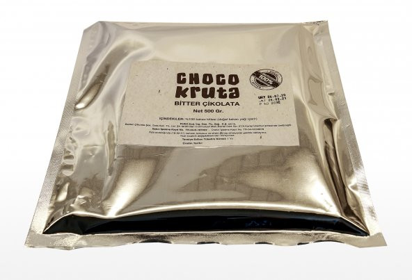 CHOCO KRUTA Şekersiz 100% Bitter Çikolata (GHANA) (500 Gr.) (Blok) - 2