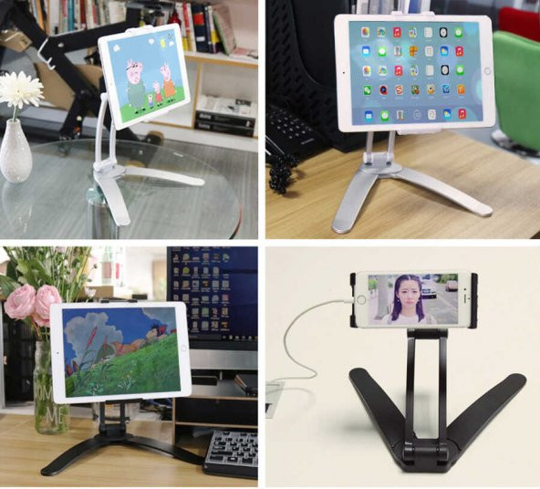 360 Dönebilen Mutfak ve Sabit Oda Tablet - Telefon Standı - 3