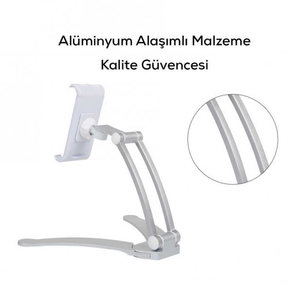 360 Dönebilen Mutfak ve Sabit Oda Tablet - Telefon Standı - 6