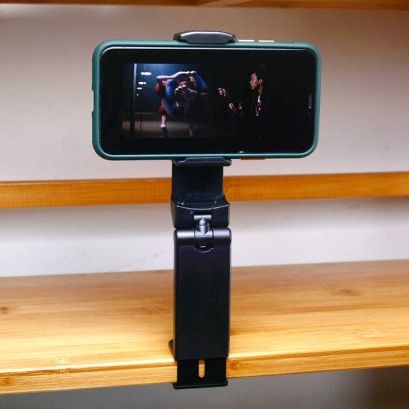 Masa Raf Vb. Kıskaç Tutuculu 360 Dönebilen Telefon Tutucu - Resim 9