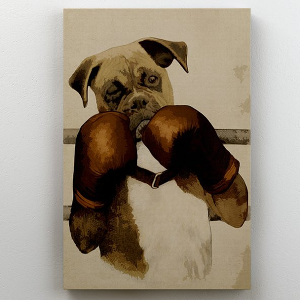 Nesart Boxer Köpek Kanvas Tablo (70cmX100cm)