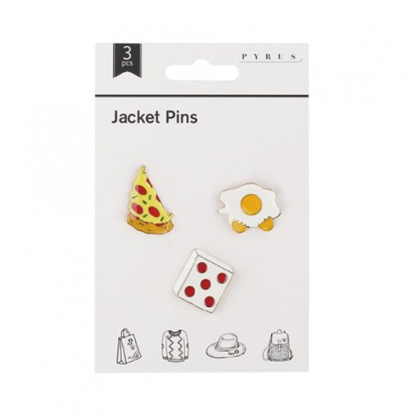 Pyrus Pizza 3lü Pin Set