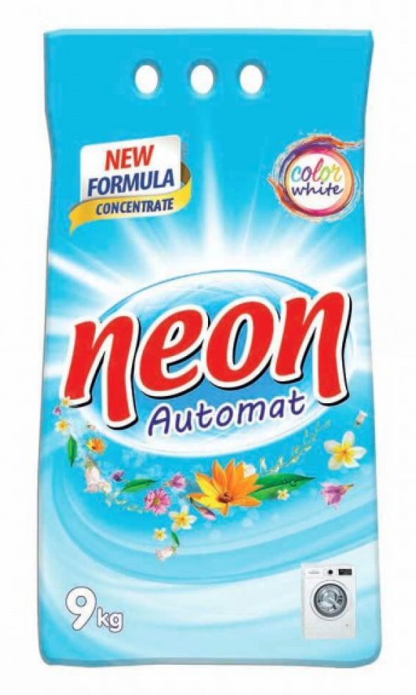 NEON MATIK 9 KG PAMY RENKLİ VE BEYAZ 9KG 4 ADET SODA - 1