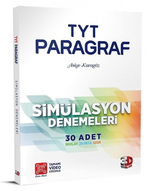 3D Yayınları TYT Paragraf Simülasyon 30 lu Denemeleri