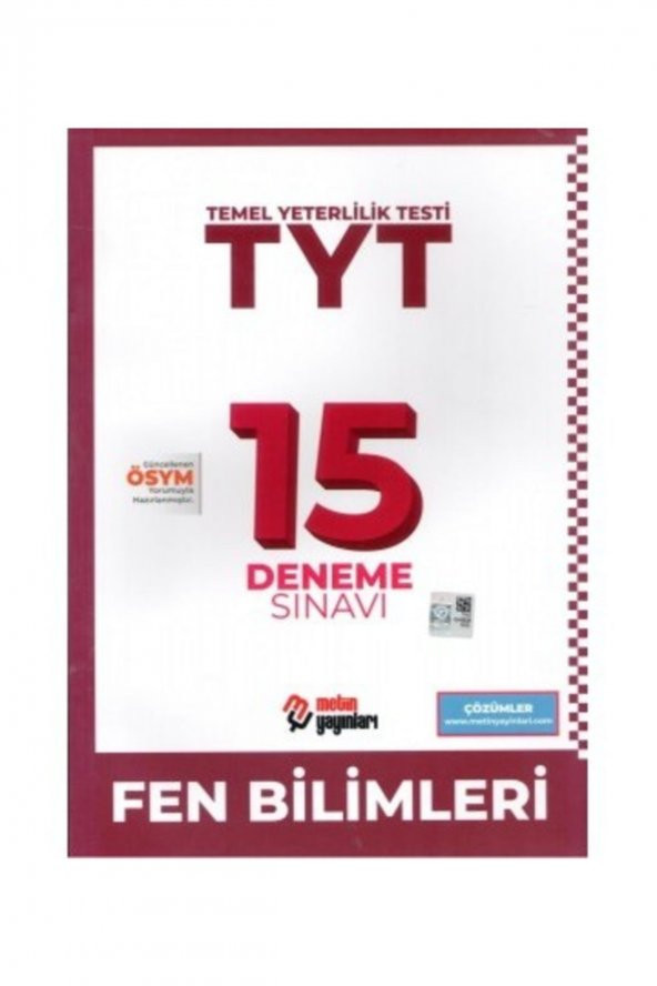 Metin Tyt Fen Bilimleri 15 Deneme Sınavı 1477