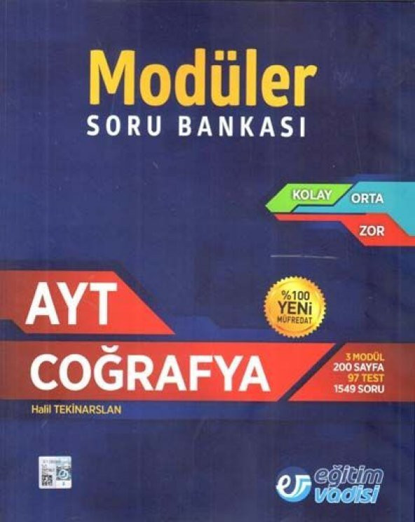 Eğitim Vadisi Yayınları AYT Coğrafya Modüler Soru Bankası