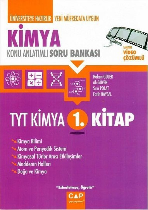 Çap Yayınları TYT Kimya 1. Kitap