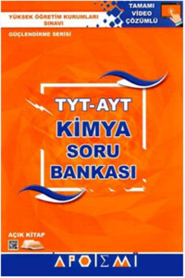 Apotemi Yayınları  YKS 1. ve 2. Oturum TYT AYT Kimya Soru Bankası