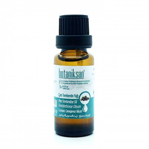 Botaniksan Çamterebentin Yağı 20ML Distilasyon, Saf, Doğal, Katkısız