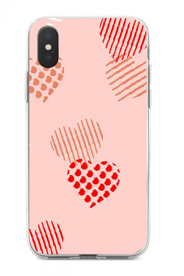 iPhone X Kılıf Sand Pink Love