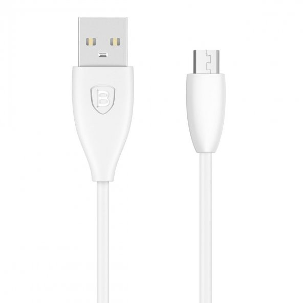 Baseus Small Pretty Waist Serisi 2A 1mt Micro USB Data ve Şarj Kablosu Beyaz - 2