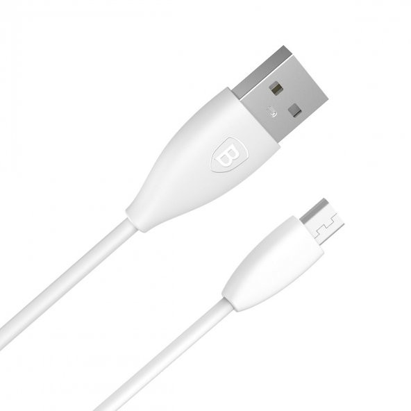 Baseus Small Pretty Waist Serisi 2A 1mt Micro USB Data ve Şarj Kablosu Beyaz - 4