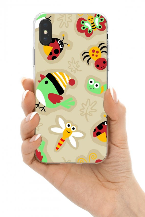 Apple iPhone XS Max Kılıf Ladybug Serisi Rose - 3