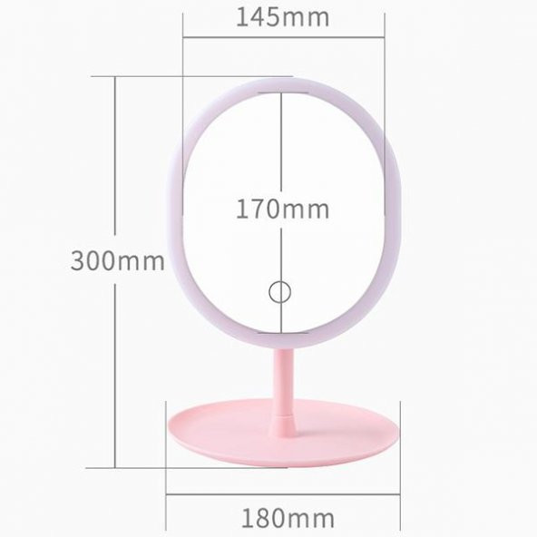 Polham Dokunmatik Led Işıklı Makyaj Aynası, Bataryalı Işıklı Makyaj Aynası Ultra Kaliteli - 4