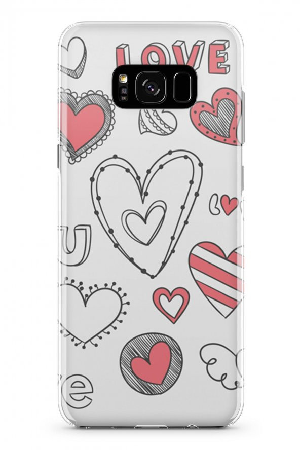 Samsung Galaxy S8 Kılıf Love Serisi Big