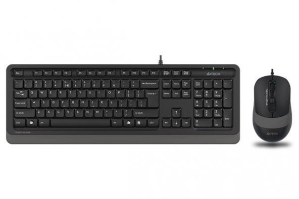 A4 TECH F1010 KABLOLU USB Q TR M.M SET,SİYAH-GRİ