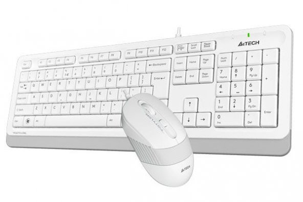 A4 Tech F1010 Kablolu Usb Q Tr M.m Set,Beyaz - 4
