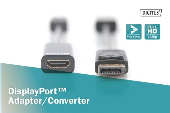 DIGITUS 0,15m DP  E - HDMI A D(AK-340400-001-S) - 6