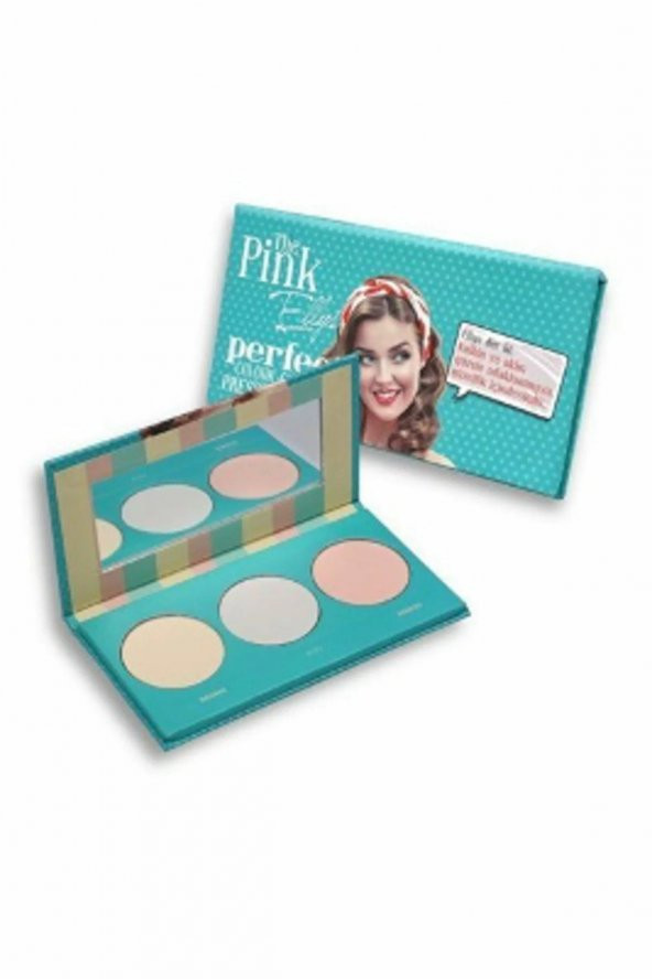 THE PINK ELLYS PERFECT COLOUR CORRECTOR PRESSED POWDER