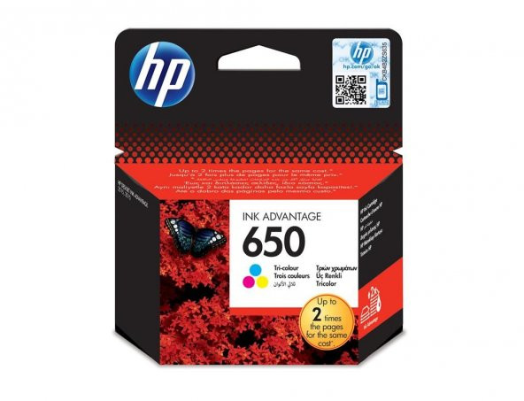 HP CZ102AE (650) ÜÇ RENKLİ MÜREKKEP KARTUŞ
