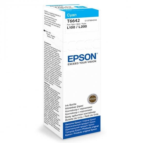 EPSON C13T66424A L210-L550 MAVİ MUREKKEP KARTUŞ