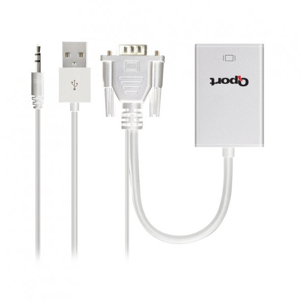 Q-PORT VGA - HDMI ÇEVİRİCİ (SES KABLOLARI) - 4