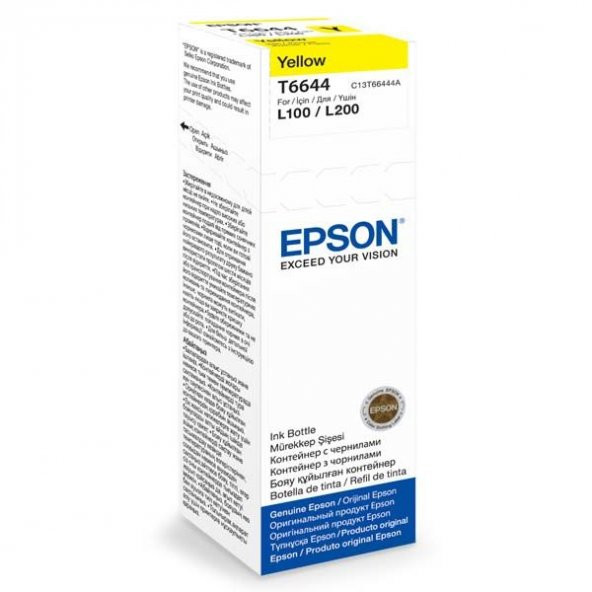 EPSON C13T66444A L210-L550 SARI MUREKKEP KARTUŞ