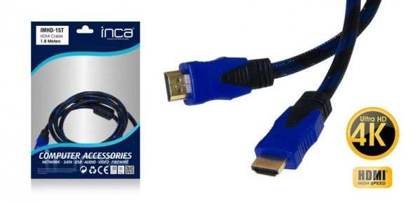 INCA IMHDT-15T 1,8m HDMI  KABLO.POŞET