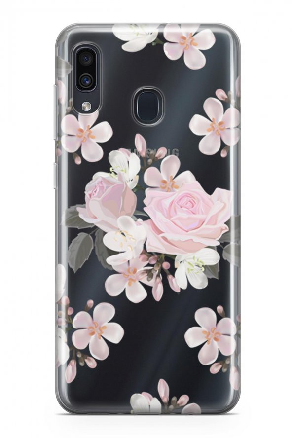 Samsung Galaxy A20 Kılıf Şeffaf Rosie Serisi Evangeline