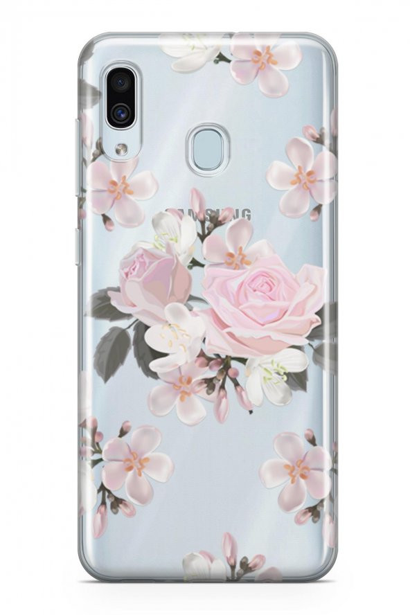 Samsung Galaxy A20 Kılıf Şeffaf Rosie Serisi Evangeline - 3