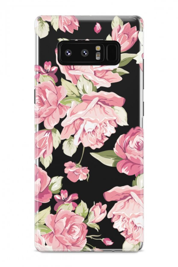 Samsung Galaxy Note 8 Kılıf Şeffaf Rosie Serisi Amina