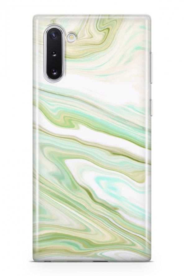 Samsung Galaxy Note 10 Kılıf Sweet Dreams Serisi Yeşil Beyaz
