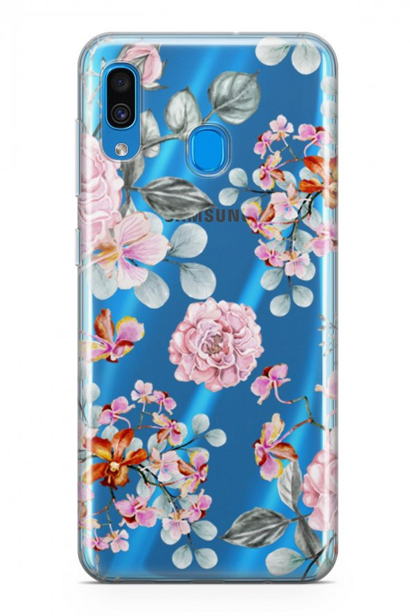 Samsung Galaxy A40 Kılıf Şeffaf Rosie Serisi Thea