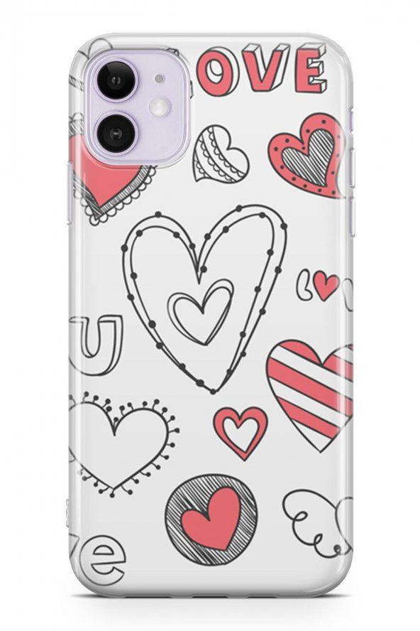 Apple iPhone 11 Kılıf Love Serisi Big