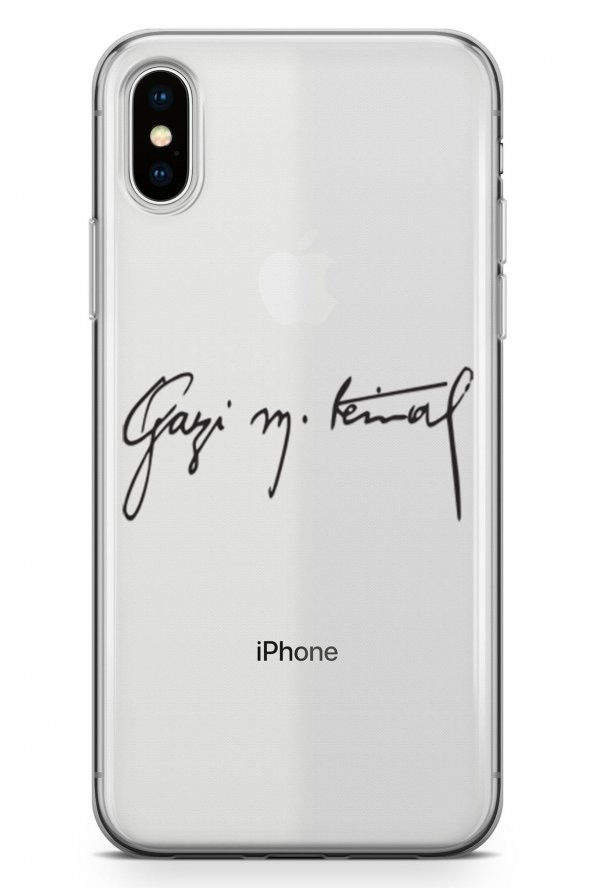 Apple iPhone XS Max Kılıf Atatürk Serisi Gazi M. Kemal İmza - 3