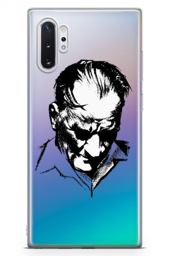 Samsung Galaxy Note 10 Plus Kılıf Atatürk Serisi Düşünürken - 3