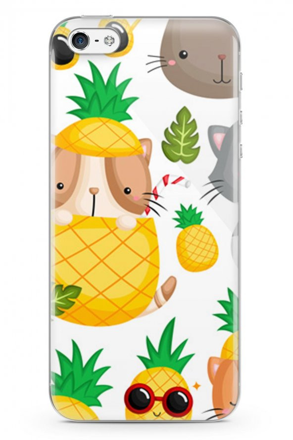 Apple iPhone 5 Kılıf Pineapple Serisi Addison